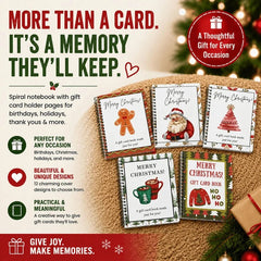 Christmas Gift Card -Book -Surprises On Every Page Hardcover & Durability Line