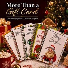 Christmas Gift Card -Book -Surprises On Every Page Hardcover & Durability Line