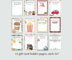 Christmas Gift Card -Book -Surprises On Every Page Hardcover & Durability Line