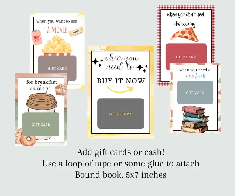 Christmas Gift Card -Book -Surprises On Every Page Hardcover & Durability Line