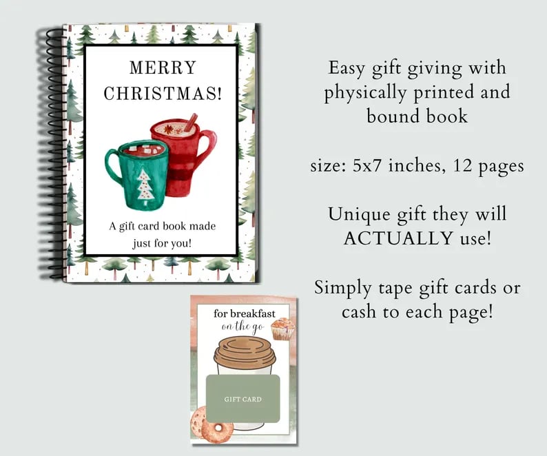 Christmas Gift Card -Book -Surprises On Every Page Hardcover & Durability Line