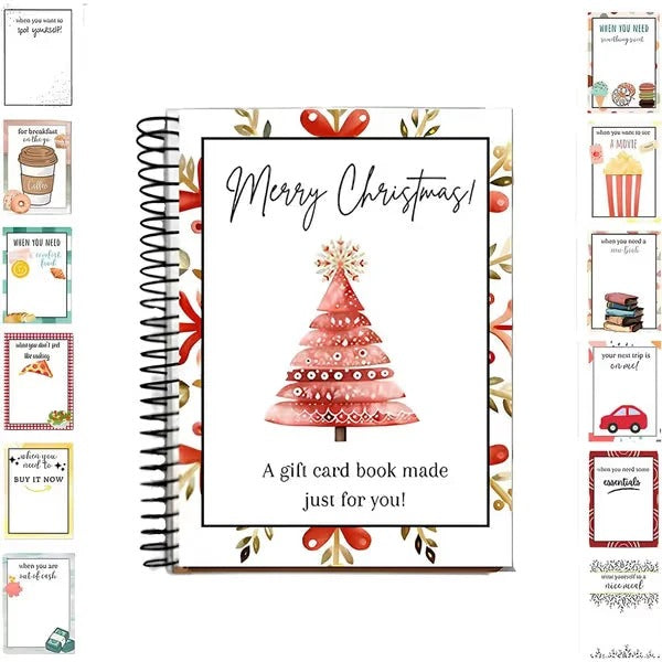 Christmas Gift Card -Book -Surprises On Every Page Hardcover & Durability Line
