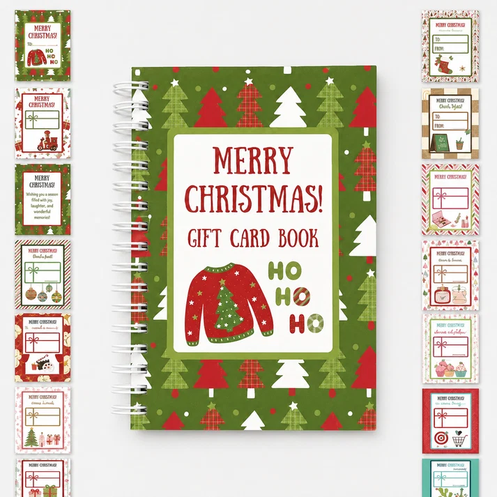 Christmas Gift Card -Book -Surprises On Every Page Hardcover & Durability Line