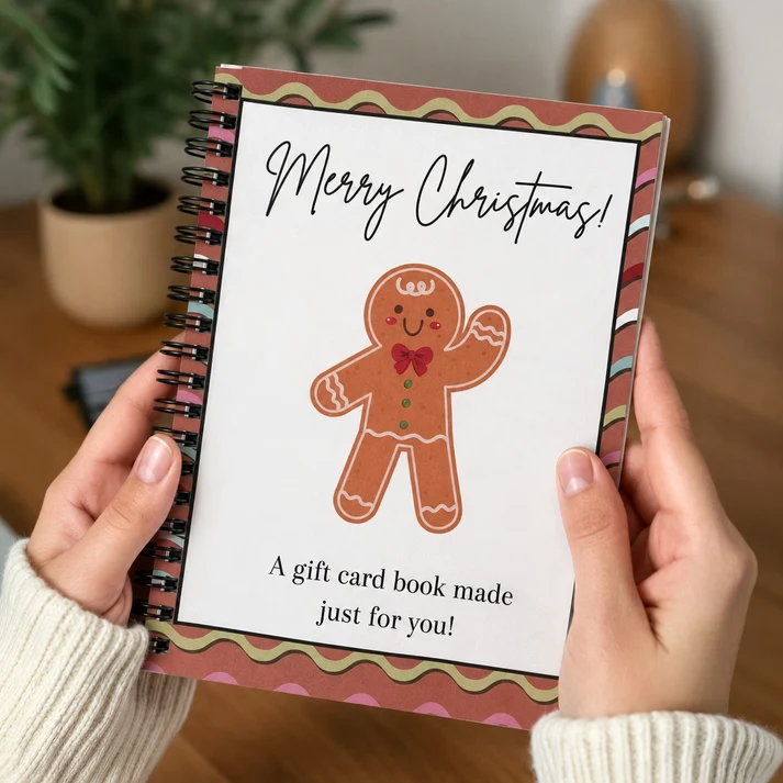 Christmas Gift Card -Book -Surprises On Every Page Hardcover & Durability Line